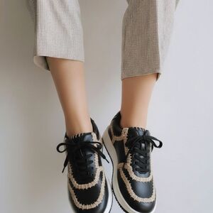 Cape Robbin Black and Tan Sneakers